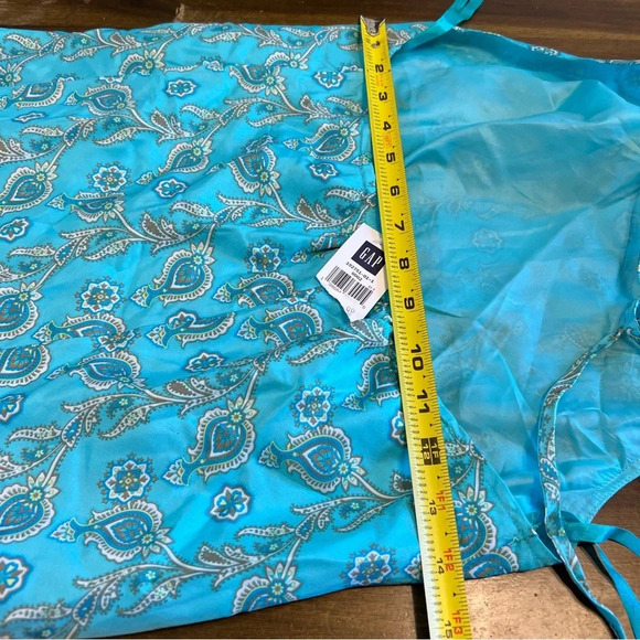 GAP Vintage Paisley Halter Dress Silk Slip Size 2 Small Blue Open Back NWT y2k - Picture 3 of 6
